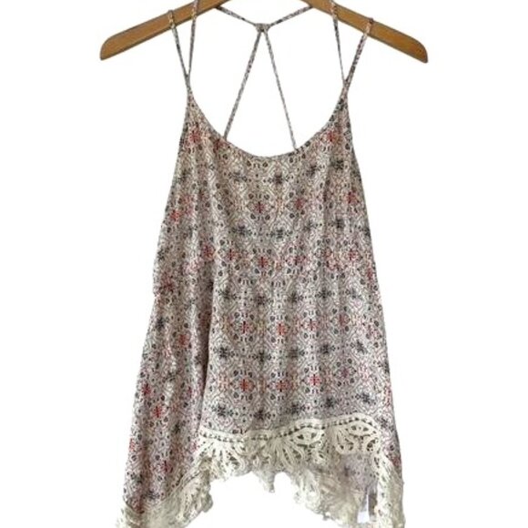 Boho Flowy Floral Strappy Tank Top - Picture 1 of 4